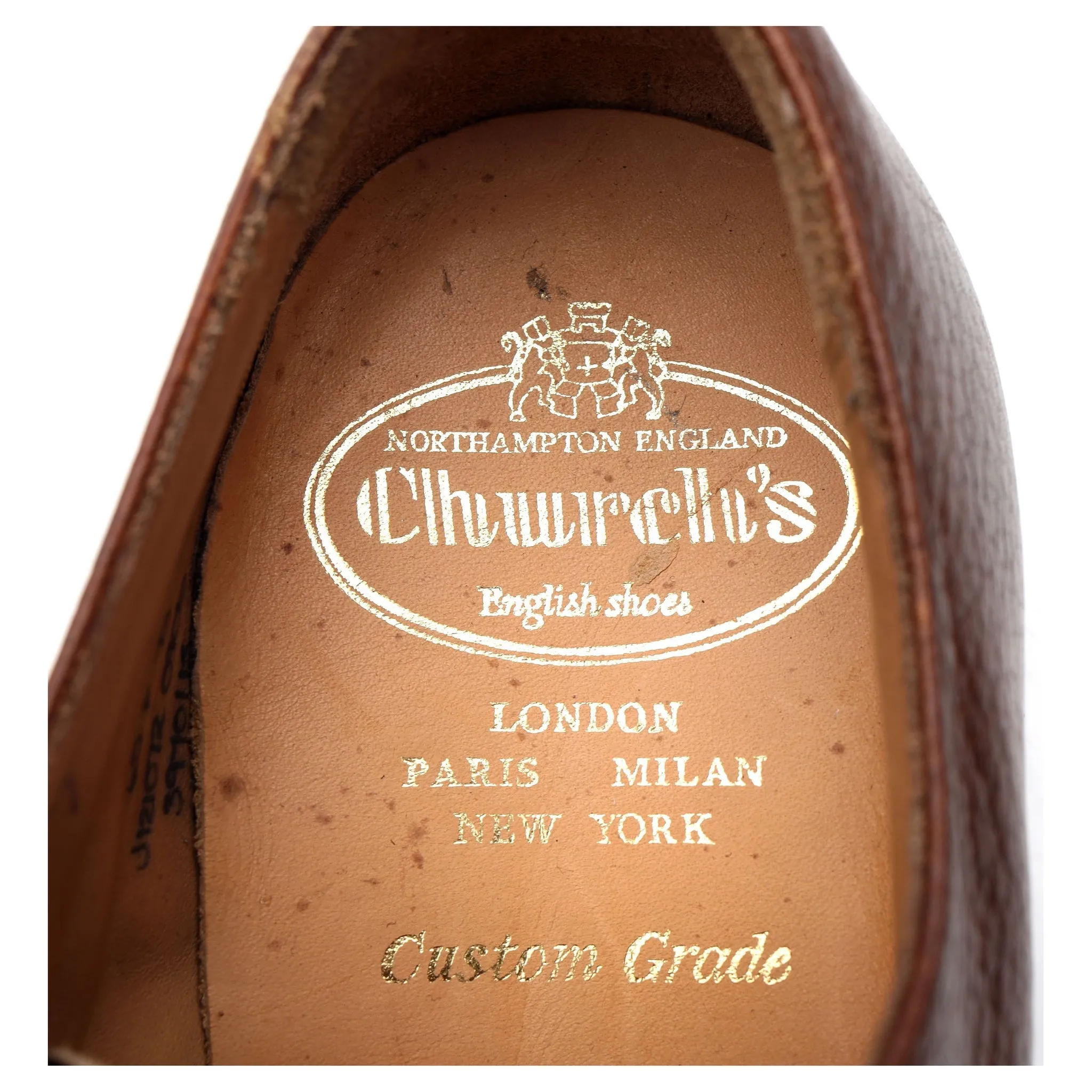 'Dartmoor' Brown Grain Leather Split Toe Derby UK 6.5 F