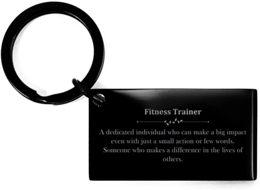 Definiton Fitness Trainer Gifts, Unique Keychain for Fitness Trainer Retirement Gifts for Coworkers Librarian Someone who makes a difference in the lives of others