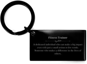 Definiton Fitness Trainer Gifts, Unique Keychain for Fitness Trainer Retirement Gifts for Coworkers Librarian Someone who makes a difference in the lives of others