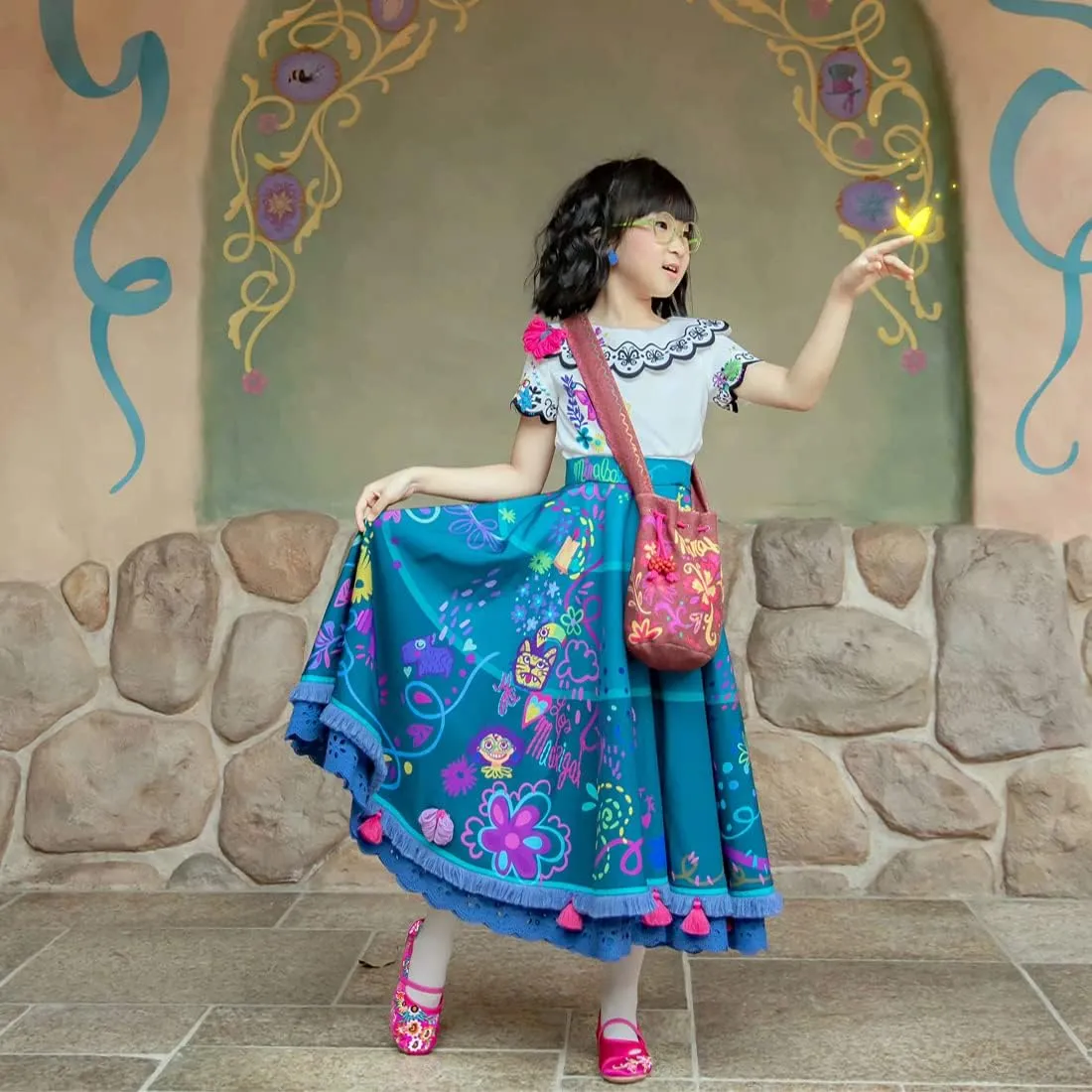 Encanto Mirabel Dress Up Shoes for Girls - Cosplay Isabela Madrigal Princess Costume Shoes