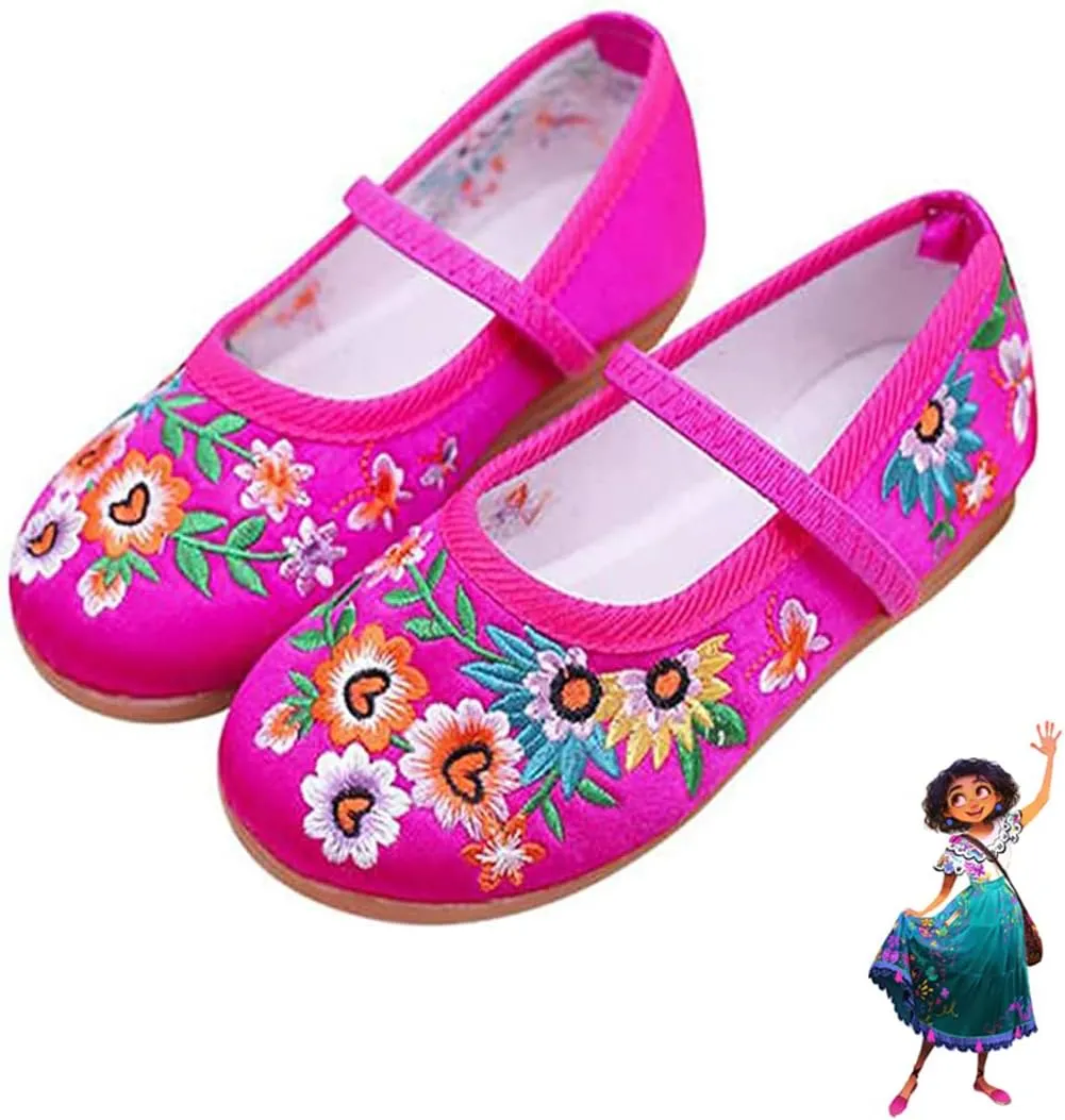 Encanto Mirabel Dress Up Shoes for Girls - Cosplay Isabela Madrigal Princess Costume Shoes