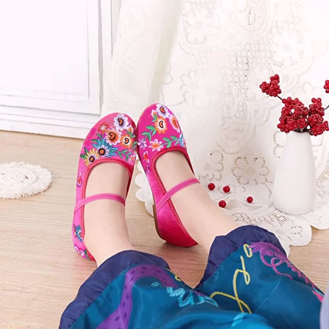 Encanto Mirabel Dress Up Shoes for Girls - Cosplay Isabela Madrigal Princess Costume Shoes