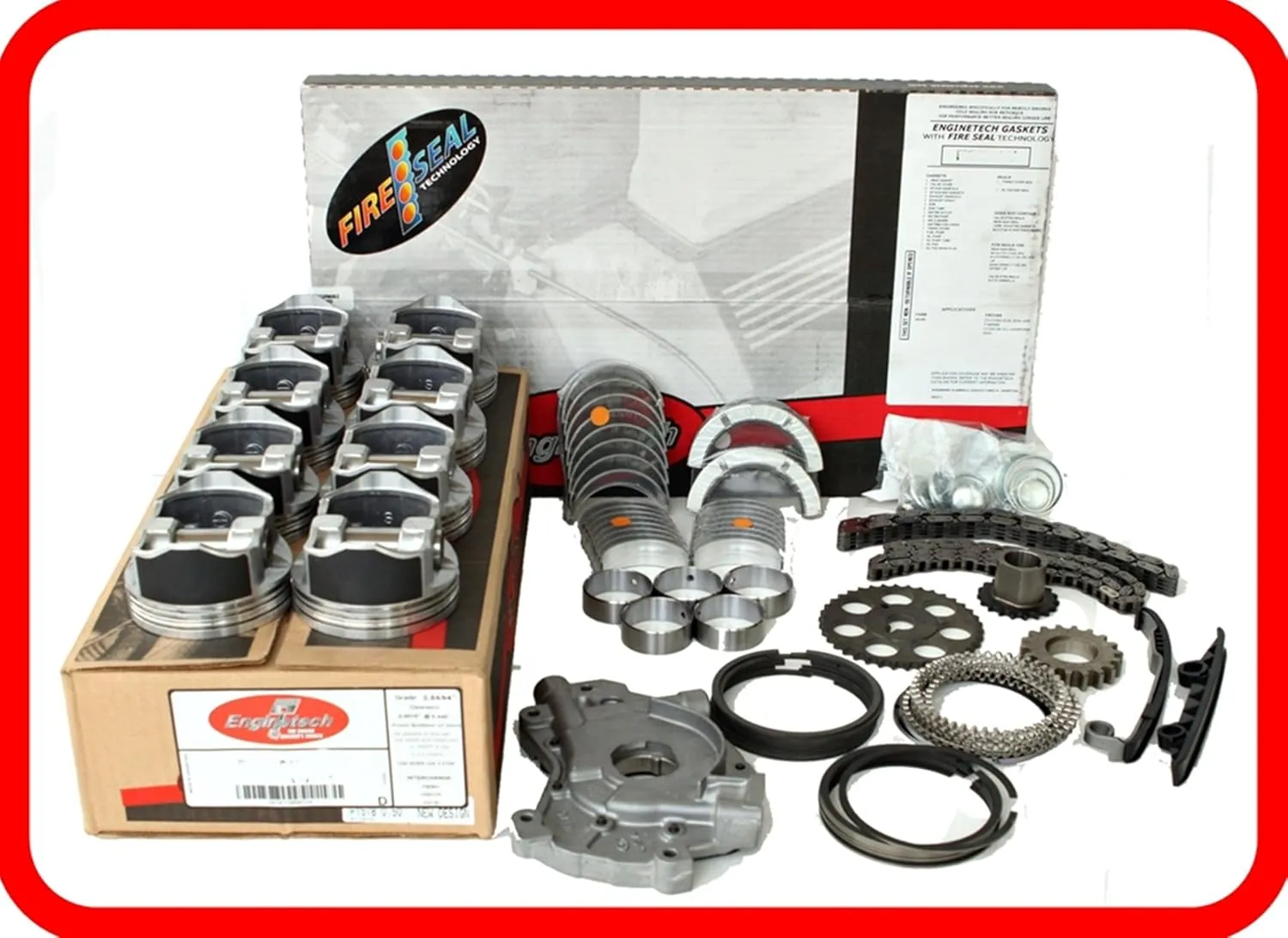Engine Rebuild Overhaul Kit FITS: 2004-2008 Ford F/E-Series 4.6L SOHC V8 16-Valve VIN"W" (ALUM. BLOCK)