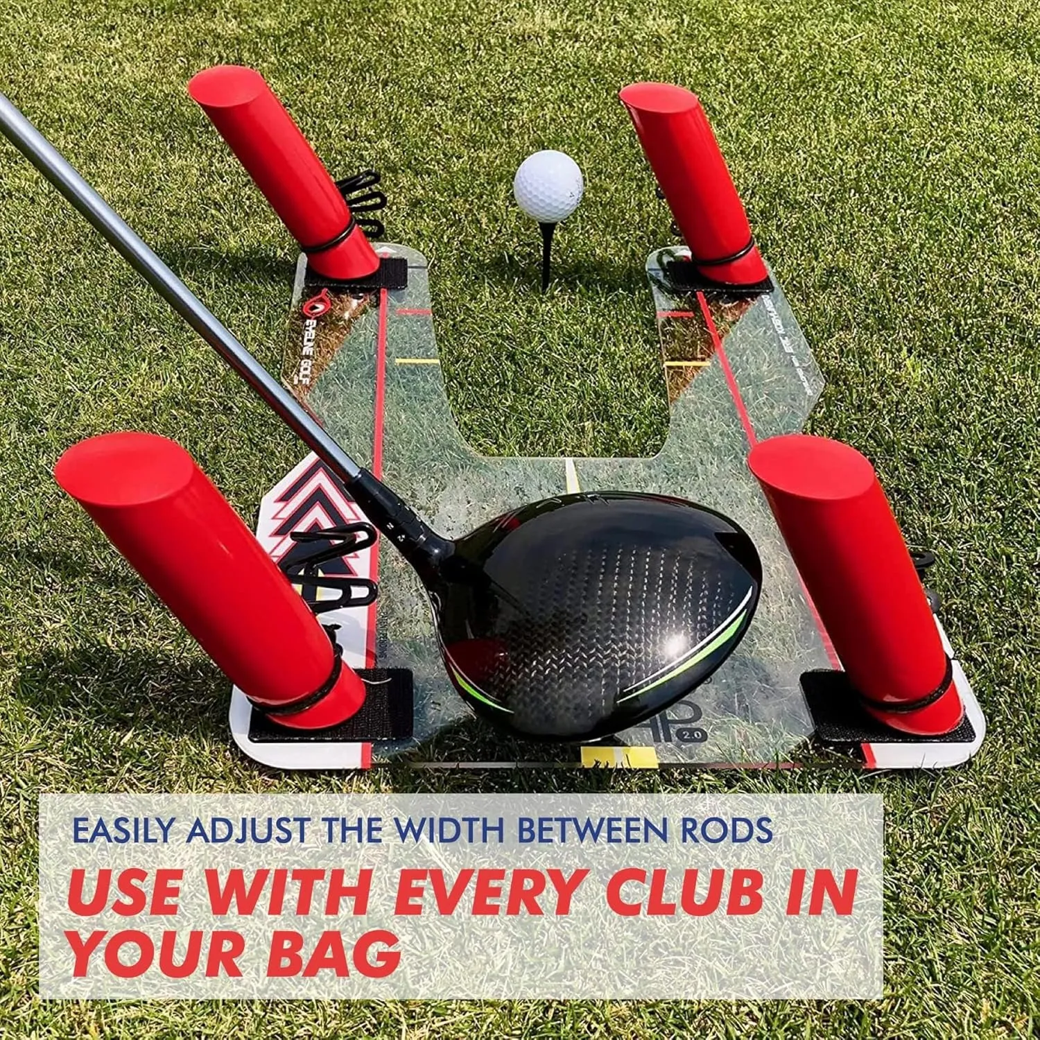 EyeLine Golf Speed Trap - Build Confidence, Improve Your Swing with Slice and Hook Corrector, Swing Trainer, Path Aid, Greater Distance, Made in USA, Polycarbonate Base