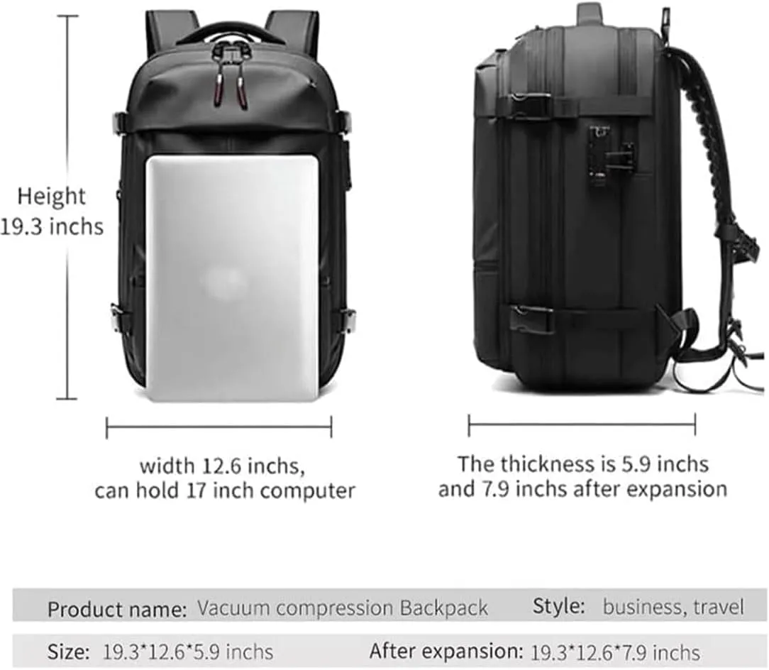 Ezyvac Backpack, Ezyvac Backpack with Vacuum Compression, 2025 Upgraded 60l Expandable Bag with Vacuum Compression (Advanced-Gray)