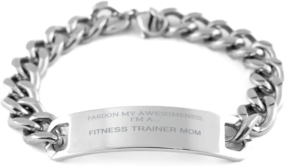 Fitness Trainer Mom Cuban Chain Bracelet Gifts - Stainless Steel