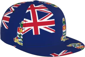 Flag of The Cayman Islands Outdoor Sports Baseball Cap, Daily Sports Adjustable Fashionable Flat Brim hat, Unisex Four-Season Outdoor Sports Cap, Black