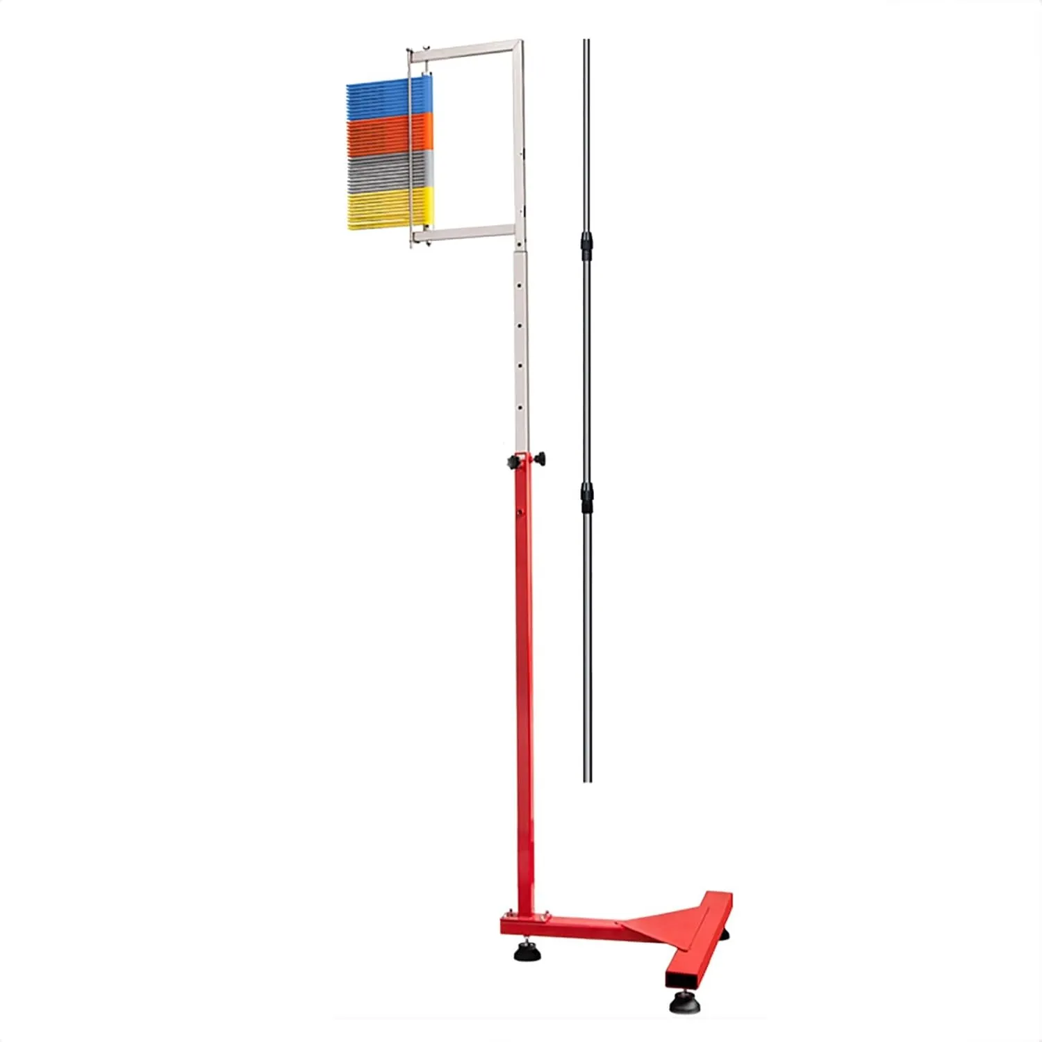 Free-Standing Jump Measurement Tester，Basketball Vertical Jump Trainer with Stable Base, Adjustable High Jump Gauge, Volleyball Jump Height Training Aid with Reset Bar (Colour: Yellow, Size: