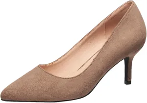 French Connection Kitten Heel Pumps for Women Closed Pointy Toe Slip-On Fashion Work Office Dress Shoes for Women