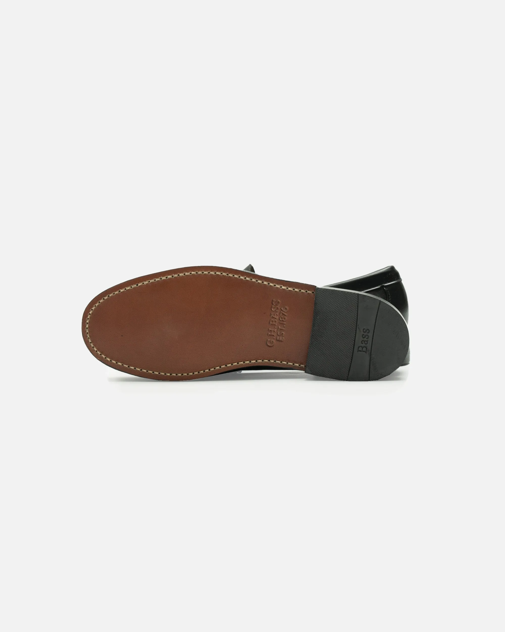 G.H. Bass WEEJUN HERITAGE Larson Moc Penny Loafer Black Leather