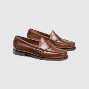 G.H. Bass WEEJUN HERITAGE Logan Moc Penny Loafer Mid Brown Leather