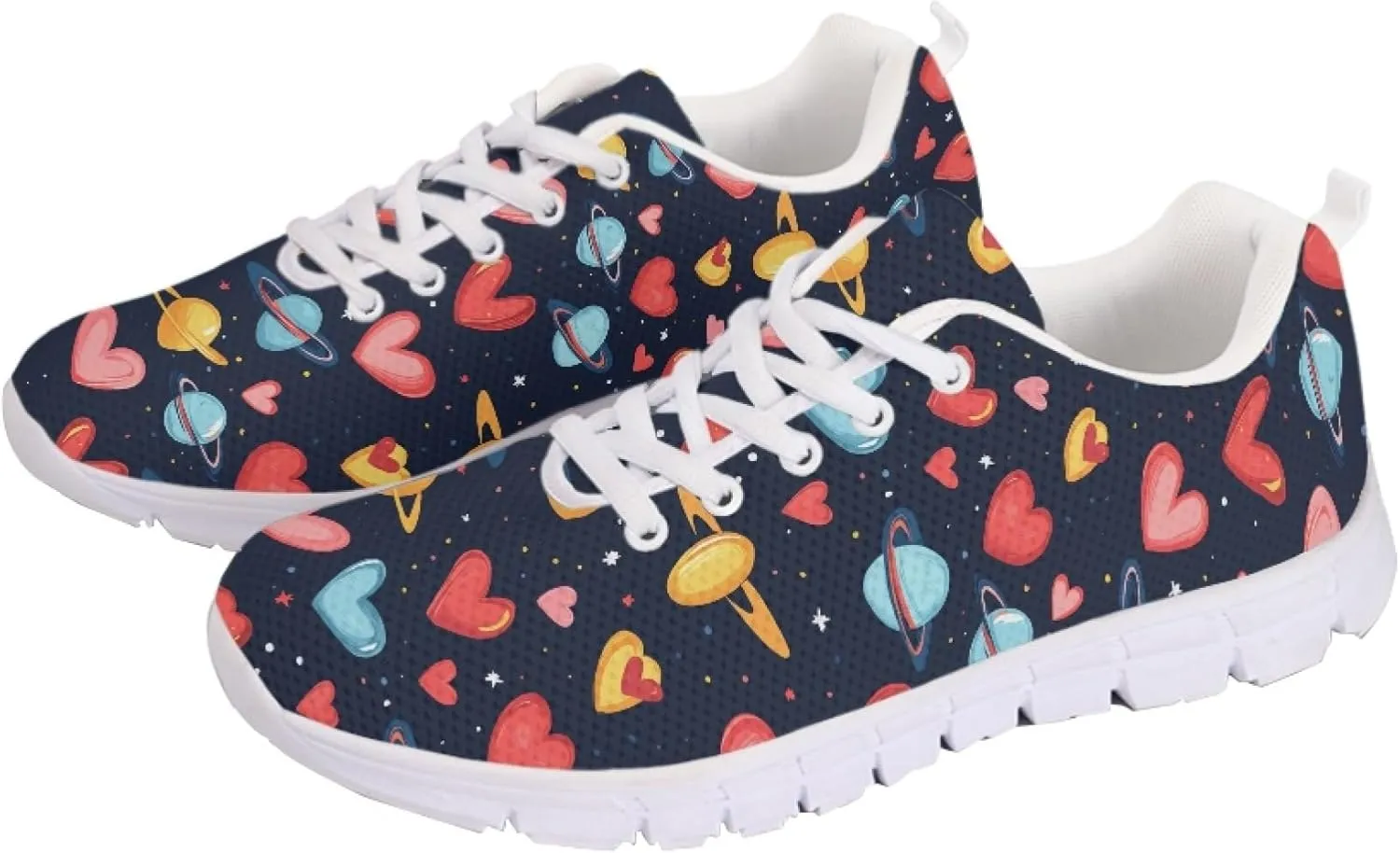 Girls Sports Trainer Running Shoes Womens Causal Travel Running Sneaker Walking Low Heel Lace up Breathable Flexible
