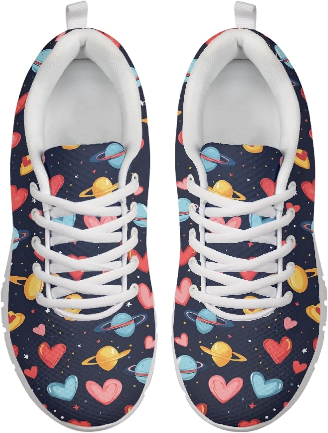 Girls Sports Trainer Running Shoes Womens Causal Travel Running Sneaker Walking Low Heel Lace up Breathable Flexible