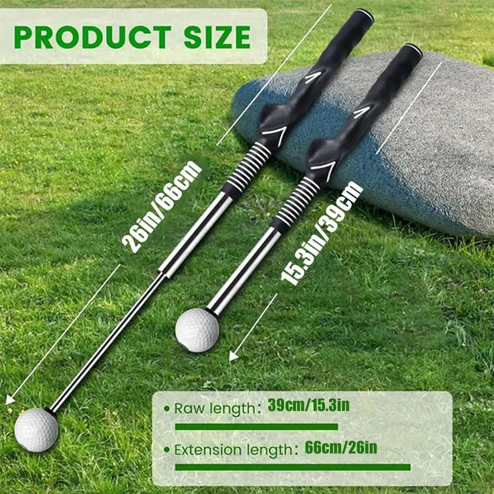 Gloryboom Telescopic Club, Retractable Golf Swing Training Aid, Golf Grip Trainer with Instant Feedback, Suitable for Right-Handed and Left-Handed Golfers