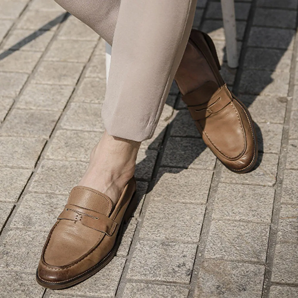 Handmade Full Grain Leather Classic Loafer Shoes