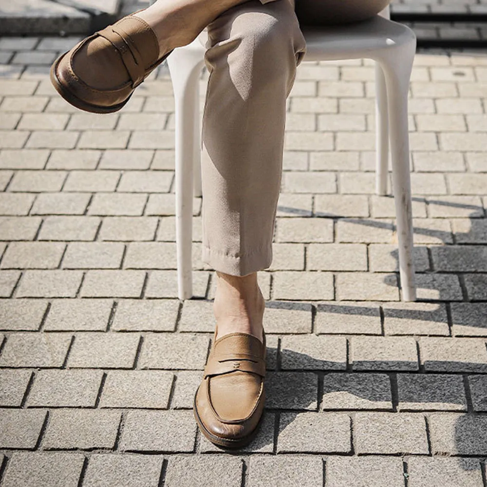 Handmade Full Grain Leather Classic Loafer Shoes