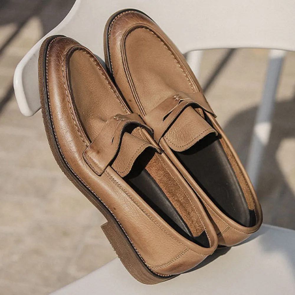 Handmade Full Grain Leather Classic Loafer Shoes