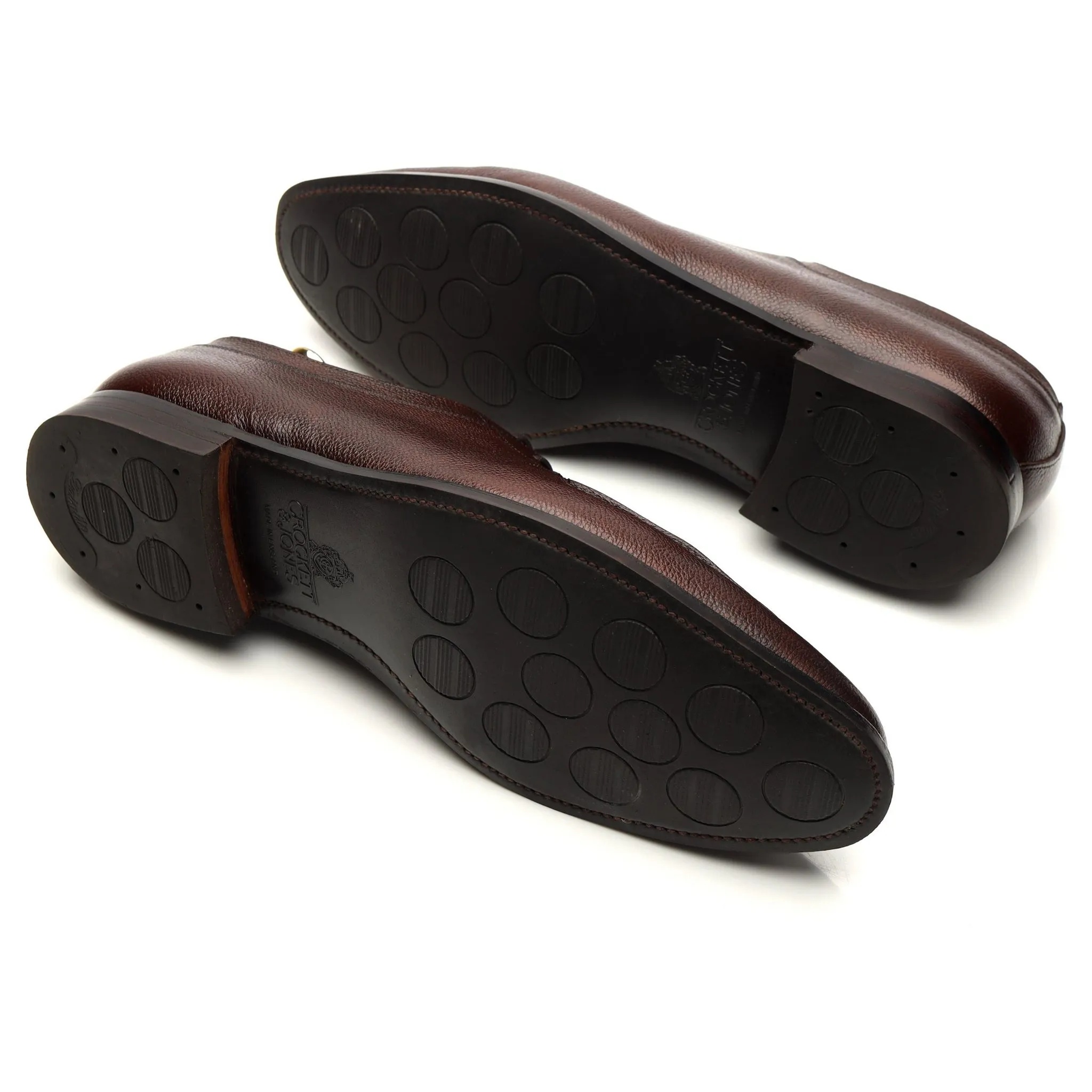 'Hardwick' Dark Brown Grain Leather Split Toe Derby UK 10.5 E