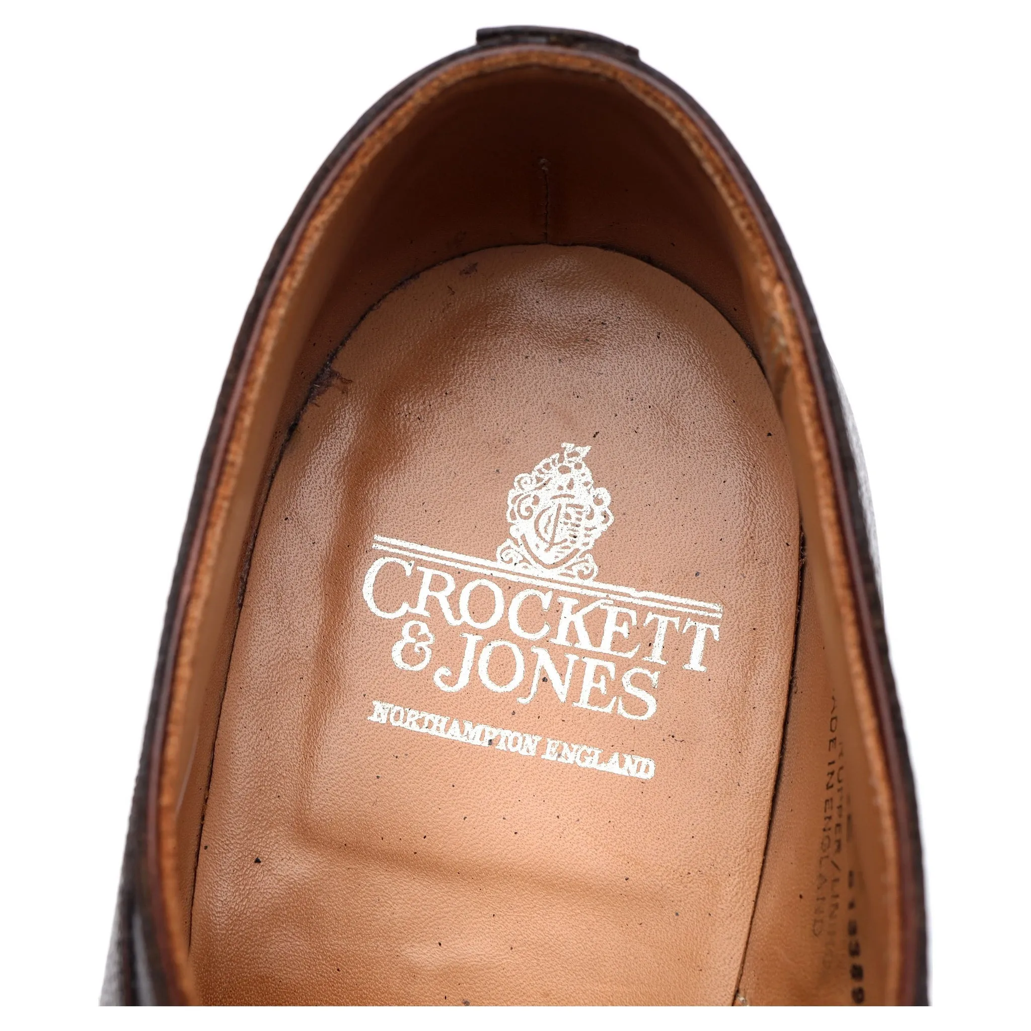 'Hardwick' Dark Brown Grain Leather Split Toe Derby UK 10.5 E