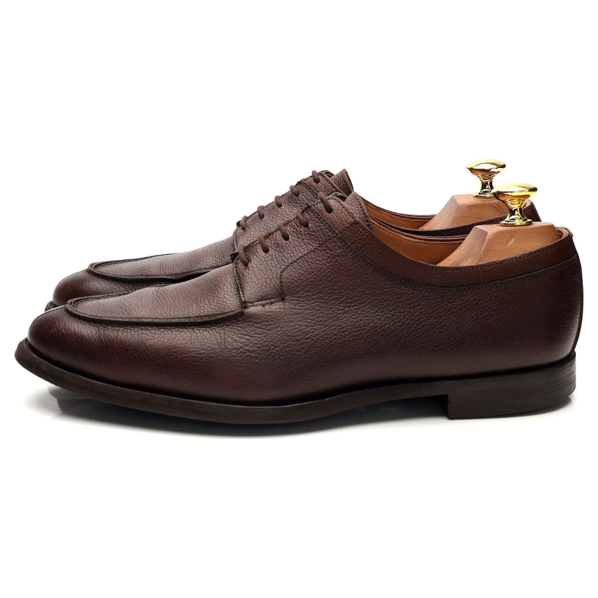'Hardwick' Dark Brown Grain Leather Split Toe UK 7.5 E