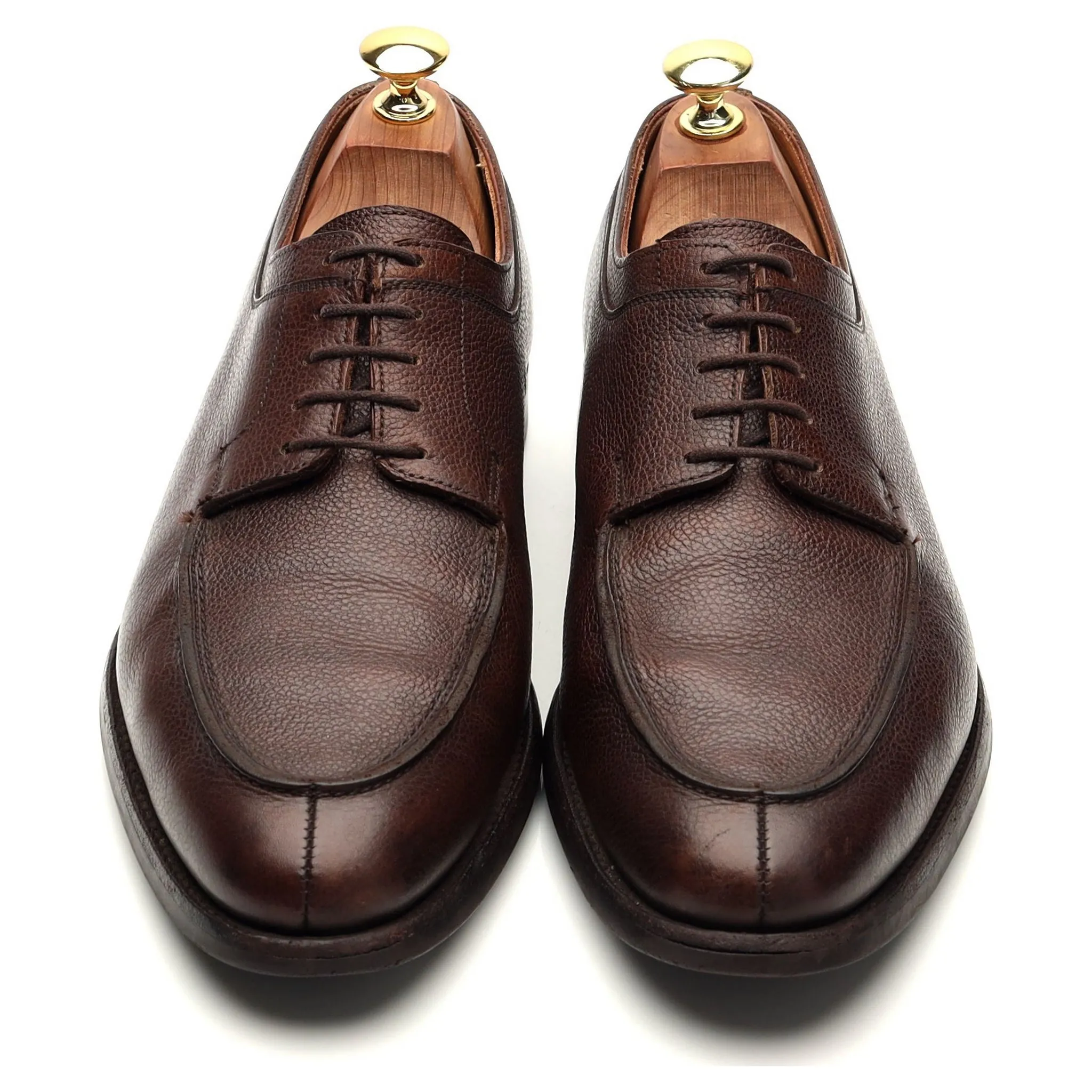 'Hardwick' Dark Brown Grain Leather Split Toe UK 7.5 E