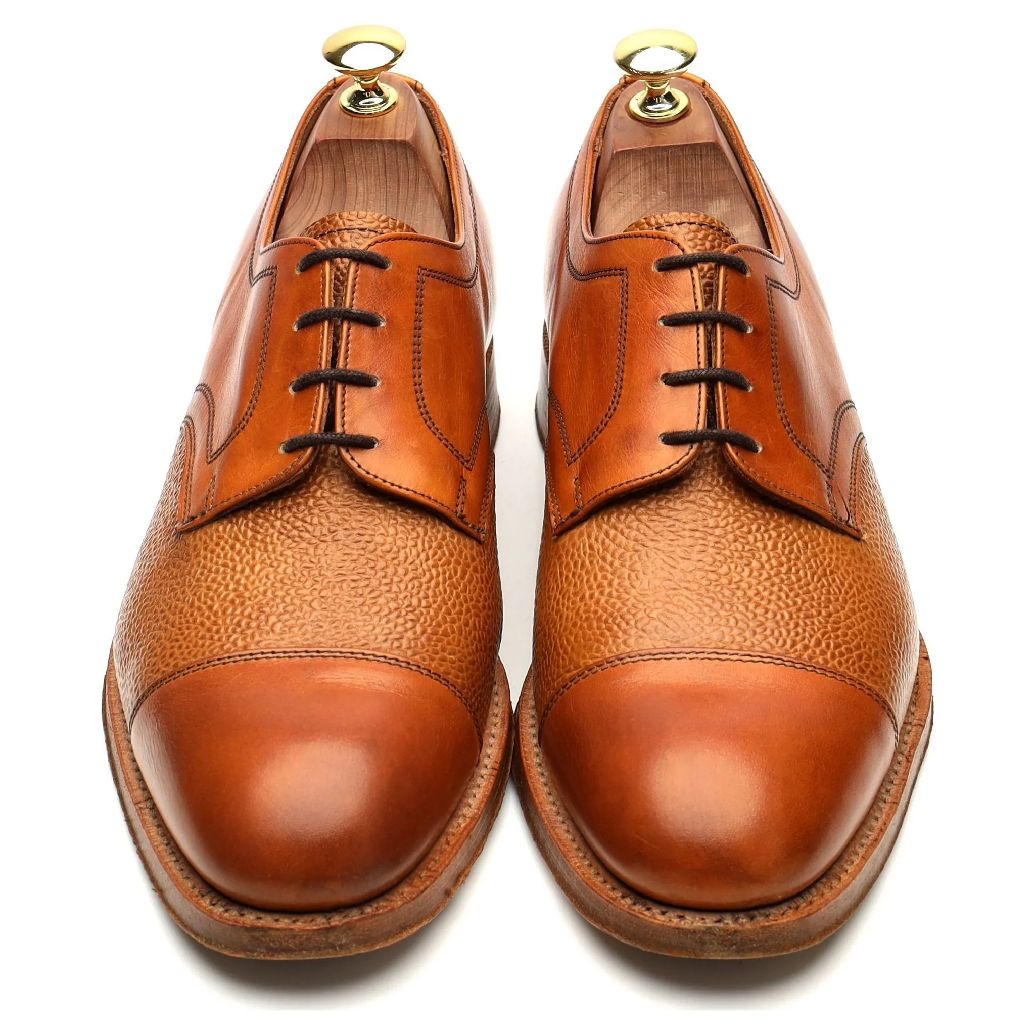 Herring 'Holcombe' Tan Brown Leather Derby UK 8 F