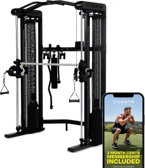 Home Gym Functional Trainer - Multifunctional Cable Machine Home Gym System - Workout Weight Machine for Strength Training - Full Body Compact Exercise & Fitness Equipment Set