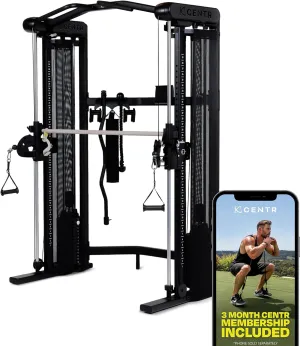 Home Gym Functional Trainer - Multifunctional Cable Machine Home Gym System - Workout Weight Machine for Strength Training - Full Body Compact Exercise & Fitness Equipment Set