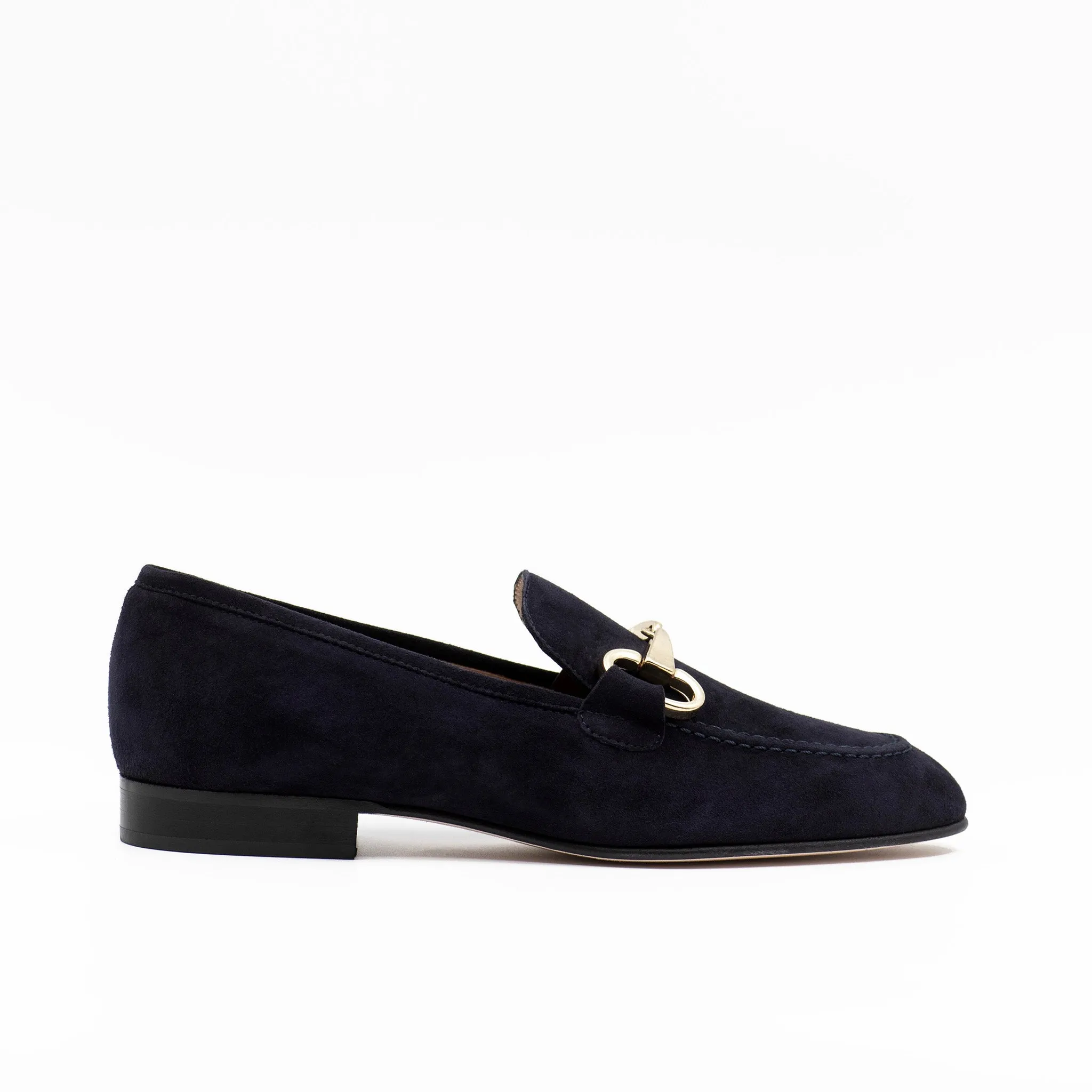 Horsebit Loafer in Navy Suede
