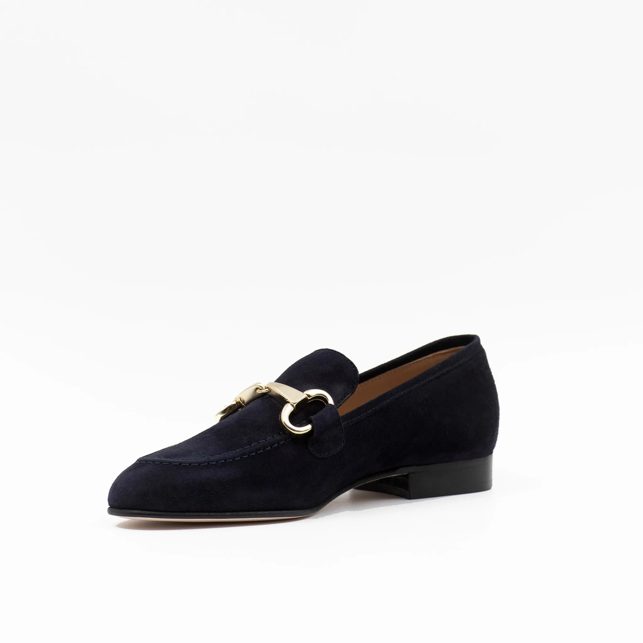 Horsebit Loafer in Navy Suede