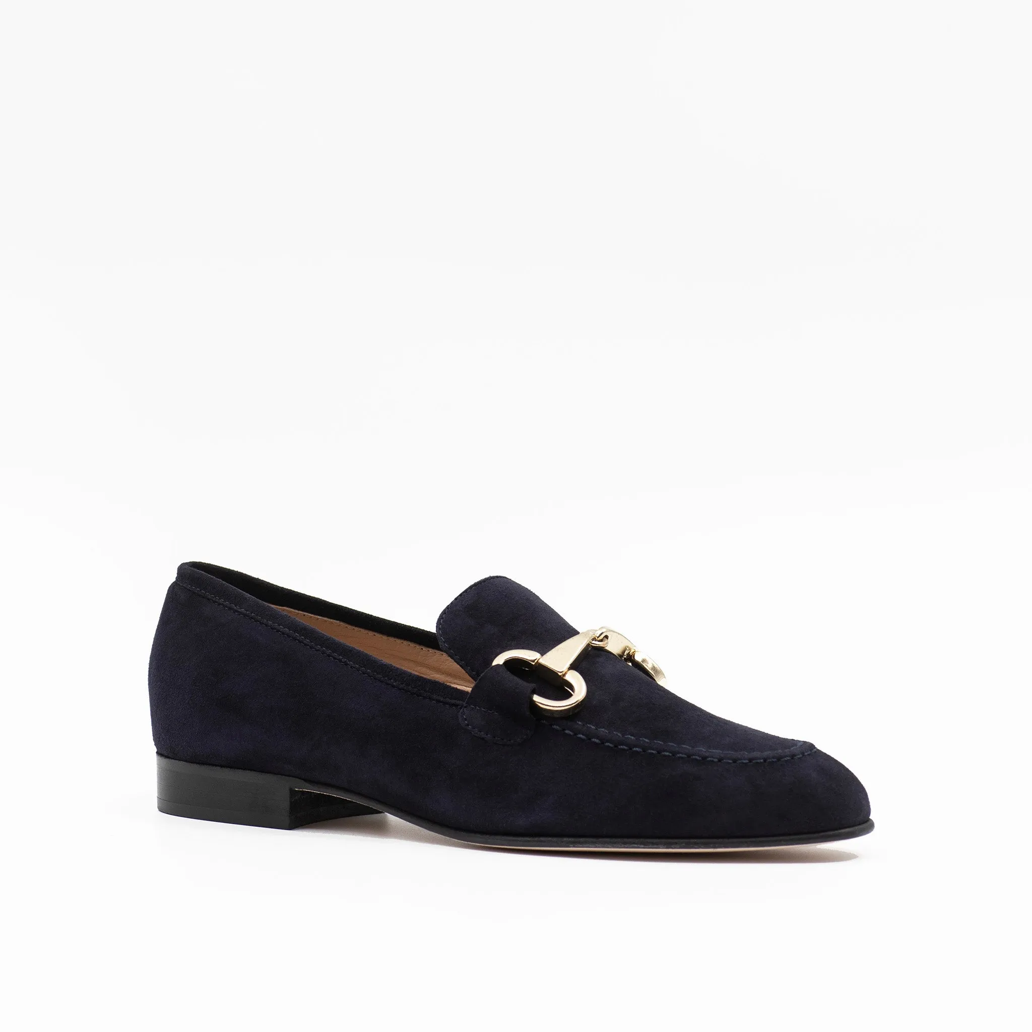Horsebit Loafer in Navy Suede