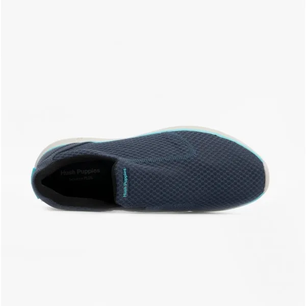Hush Puppies GOOD Mens Recycled Slip-On Trainers Blue