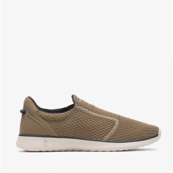 Hush Puppies GOOD Mens Recycled Slip-On Trainers Olive