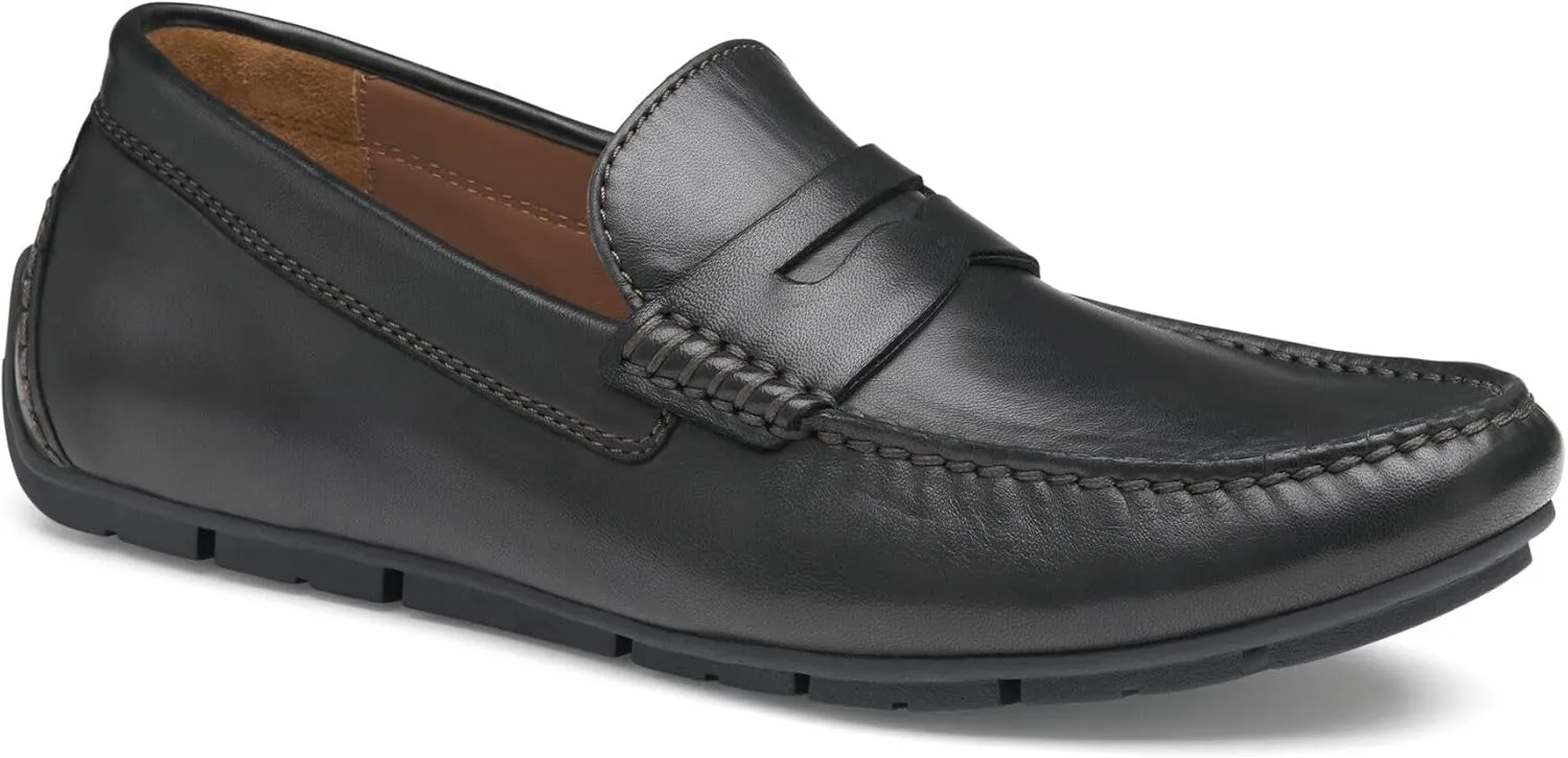 Johnston & Murphy Men’s Baldwin Driver Penny Shoes – Men’s Dress Shoes, Leather Moccasin Shoes, Dress Shoes for Men, Rubber Driver Sole & Cushioned Footbed, Men’s Loafers