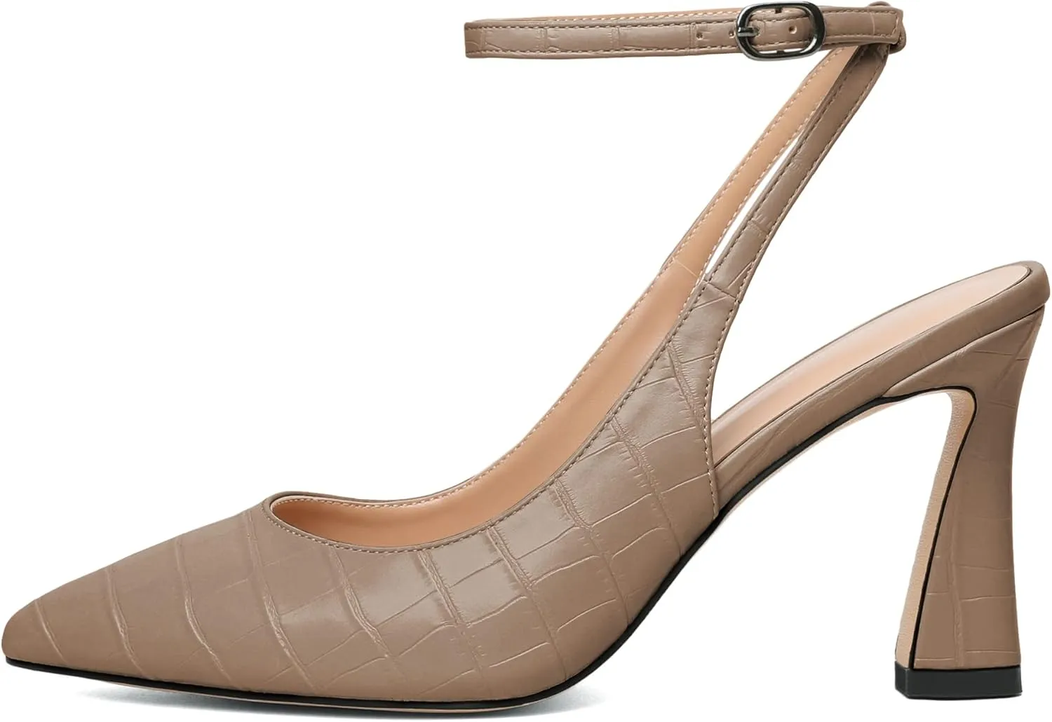 Joseywade Women Slingback High Heel Pumps Stiletto Heeled Sandals Closed Pointed Toe Ankle Strap Dress Shoes