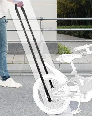Kids Bike Training Handlebar | Ergonomic Push Assist Stabilizer for Safe Riding, 6-Level Height Adjustable, High Carbon Steel Frame - Quick-Install Design for Balance Bikes (5-12 Years)