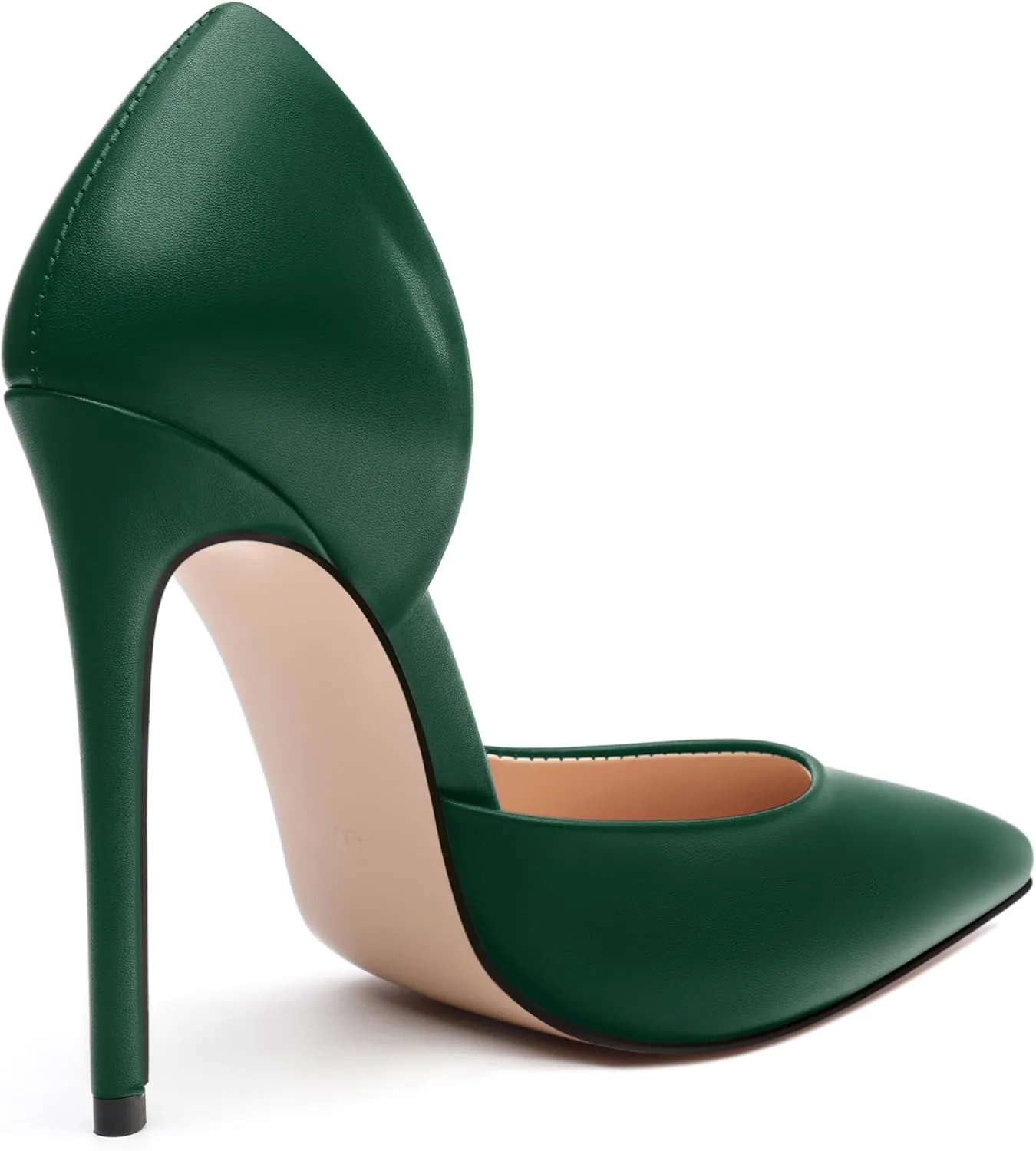 KUOARN Heels for Women High Stiletto Heels Closed Pointed Toe 4.7 Inch Pumps Fashion Sexy Wedding Evening Party Slip on Dress Shoes