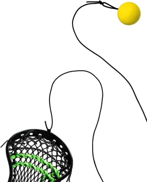 Lacrosse Trainer Ball with 2 Elastic Ropes, Practice CradlingTraining Equipment, Lacrosse Rebounders for Youth Players Beginners to Self Train, Fits Many Sticks