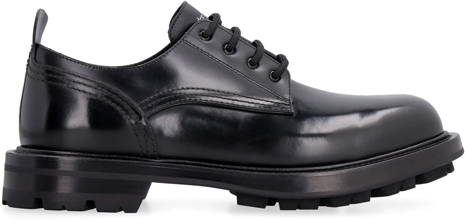 Leather lace-up shoes