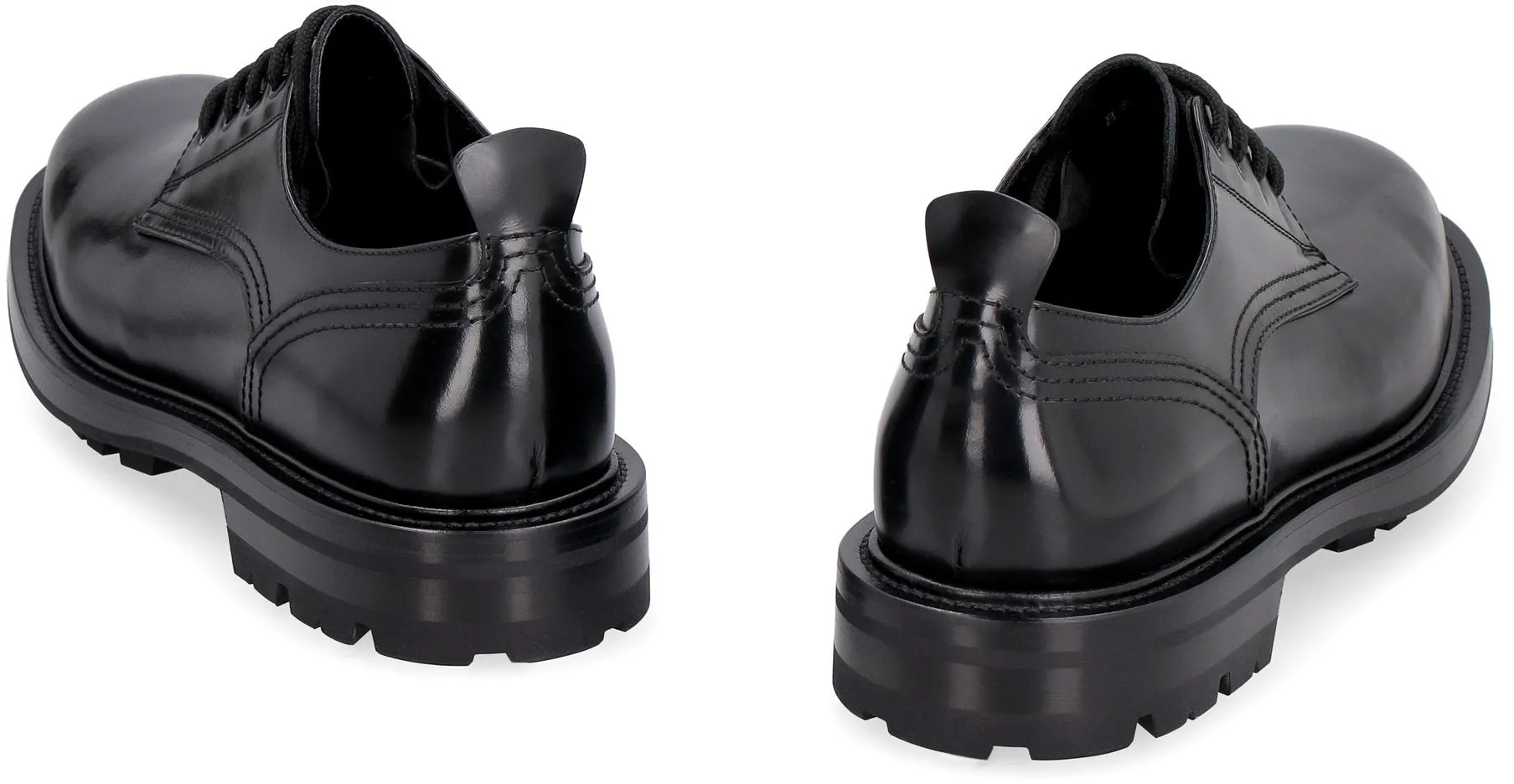 Leather lace-up shoes