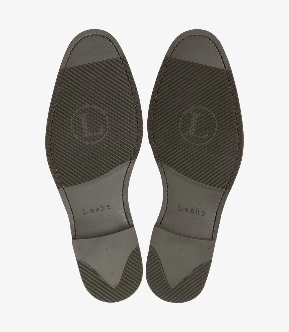 LOAKE Imperial Loafer - Black Grain Calf - (F) fitting rubber Sole