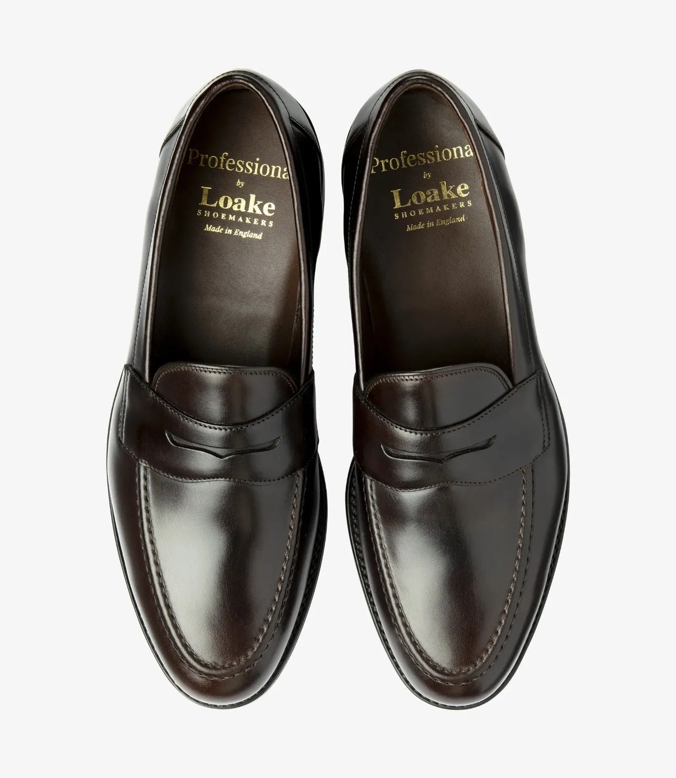 LOAKE Imperial Loafer - Black Grain Calf - (F) fitting rubber Sole