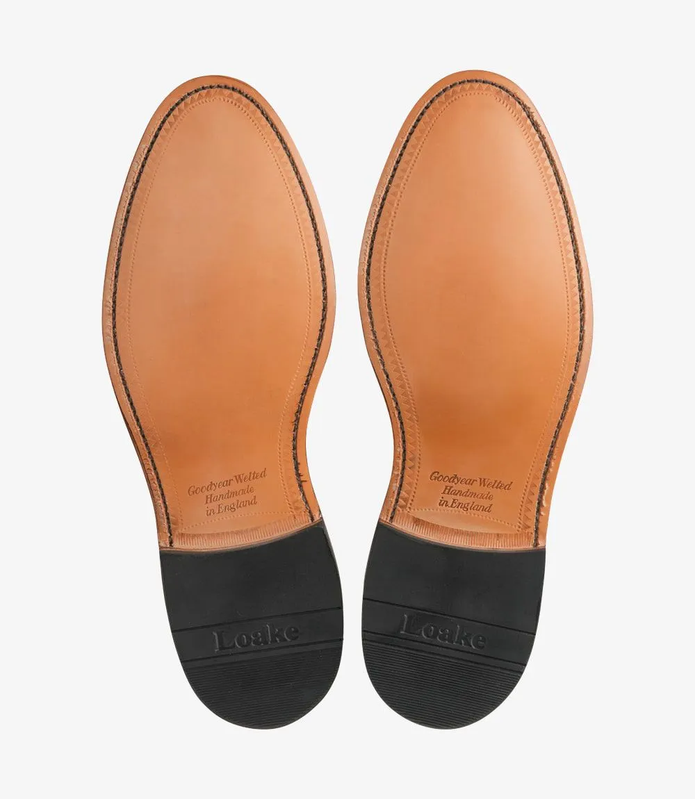 LOAKE Imperial Loafer - Black Polished Calf - (F) fitting leather Sole