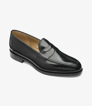 LOAKE Imperial Loafer - Black Polished Calf - (F) fitting leather Sole