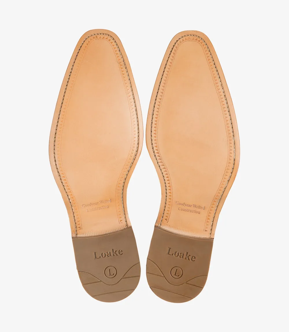 LOAKE Imperial Loafer  - Navy Suede - (F) fitting leather Sole