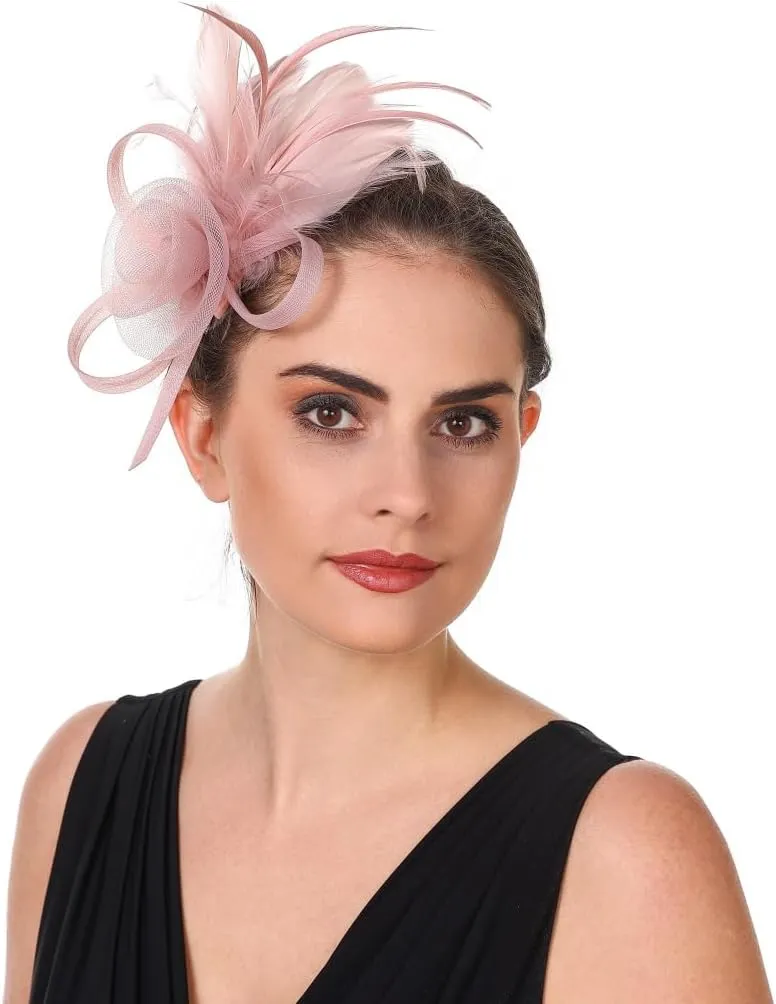 Lucky Leaf Girl Lady Hat Headwear Organza Church Feather Clip Fascinators Hat Wedding Party Cap for Women