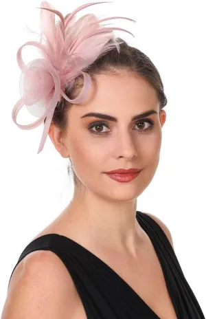 Lucky Leaf Girl Lady Hat Headwear Organza Church Feather Clip Fascinators Hat Wedding Party Cap for Women