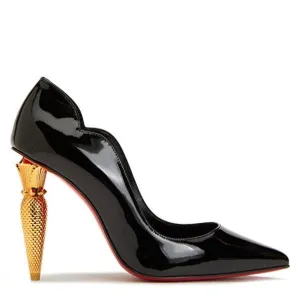Luxury Lipchick Pump Heel Detail Leather Stiletto