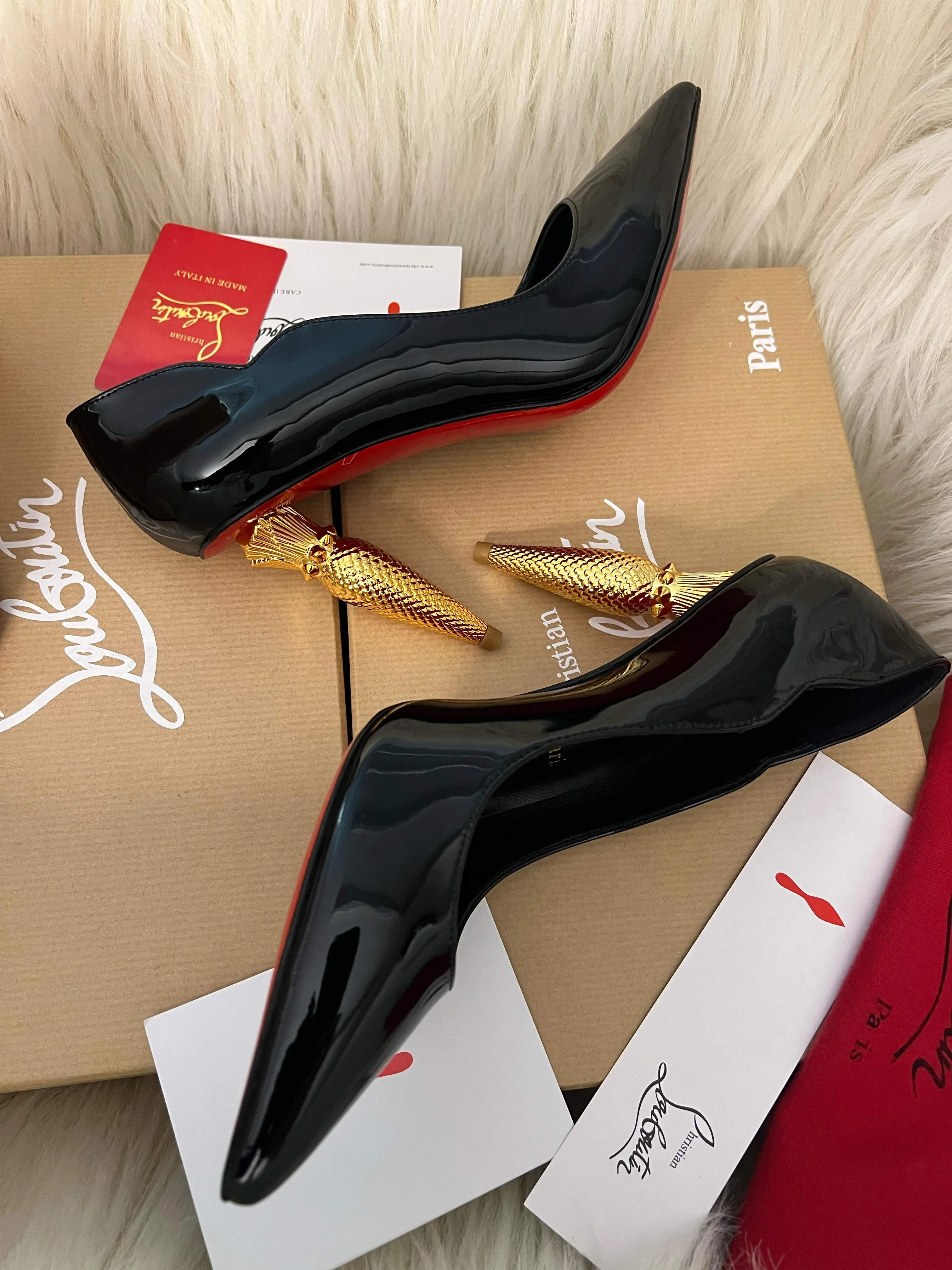 Luxury Lipchick Pump Heel Detail Leather Stiletto