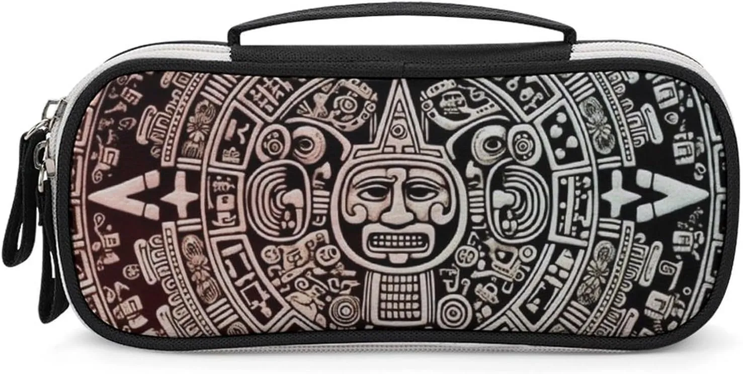 Makeup Bag Makeup Organizer Travel Mayan Calendar End Of The World Printed Makeup Bag With Double Zip Handles Cosmetic Bag